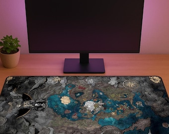 Clair Obscur Expedition 33 Map Mouse Pad: Artistic Gaming Desk Mat