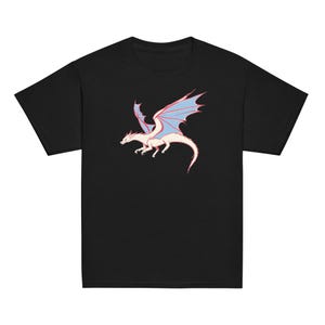 Buntes Drachen Jugend Tee | Retro Fantasy Kreatur Shirt für Kinder | Predator Bekleidung T-Shirt