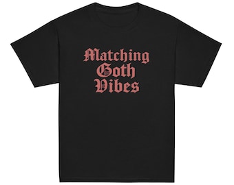 Bijpassende gothic vibes | Gotisch Halloween-T-shirt voor jongeren | Alt herfststijl voor kinderen | Spooky Season-T-shirt voor jongeren