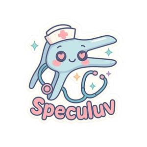 Speculum Nursing/OBGYN Kiss-Cut Stickers, Cute and Funny Gift for Medical Professionals, Laptop, Water Bottle Decal