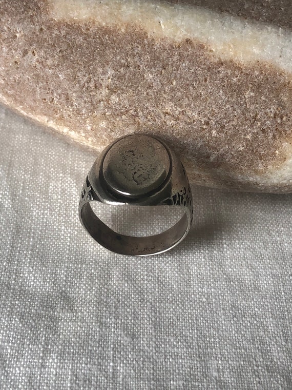 Vintage Handcrafted Sterling Oval Ring - image 5