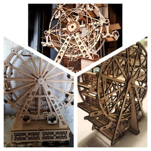Bundle of 3 Ferris Wheel DXF SVG CDR