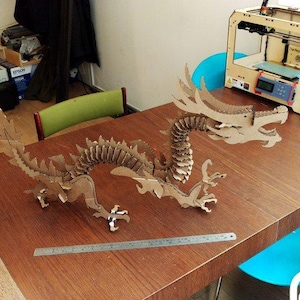 Cardboard Dragon DXF CDR SVG File