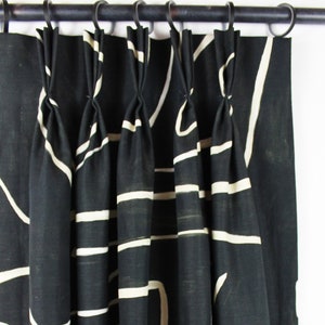 Kelly Wearstler for Lee Jofa Graffito Custom Drapes (Shown in Onyx/Beige-comes in 5 colors)