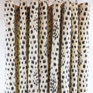 Brunschwig & Fils Les Touches Flat Panel Drapes in Black and White (comes in many Colors)