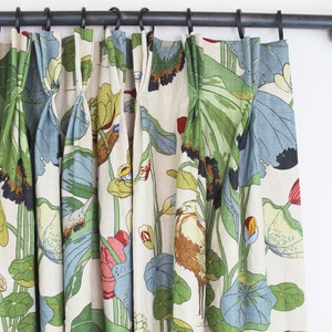 Lee Jofa/GP & J Baker Nympheus Custom Drapes (shown in Stone/Pistachio-comes in other colors)