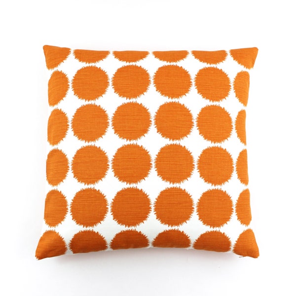 Schumacher Fuzz Custom Pillows (shown in Orange - comes in many colors) 2 Pillow Minimum Order