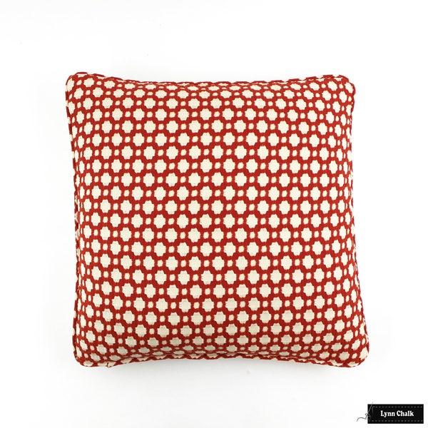 ON SALE - Celerie Kemble Schumacher Betwixt in Spark Orange Pillow with or without Welting (Both Sides-Made To Order)