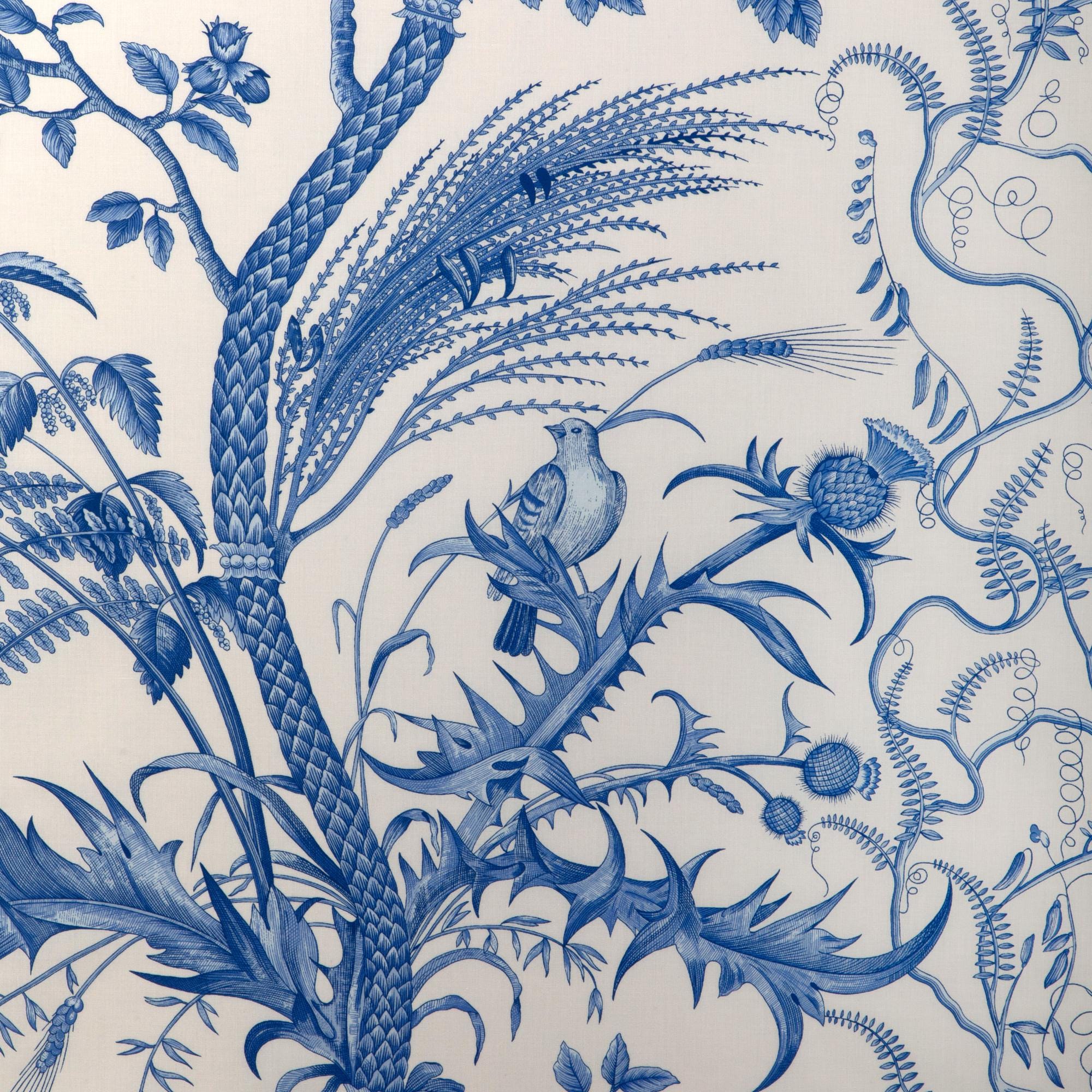 ON SALE - Brunschwig & Fils Bird and Thistle Cotton Pillow with or without welting (Both Sides - Made To Order)