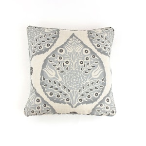 Galbraith & Paul Lotus Custom Pillows (Shown in Light Cadet on Logan Natural Linen with Welting-comes in several colors)