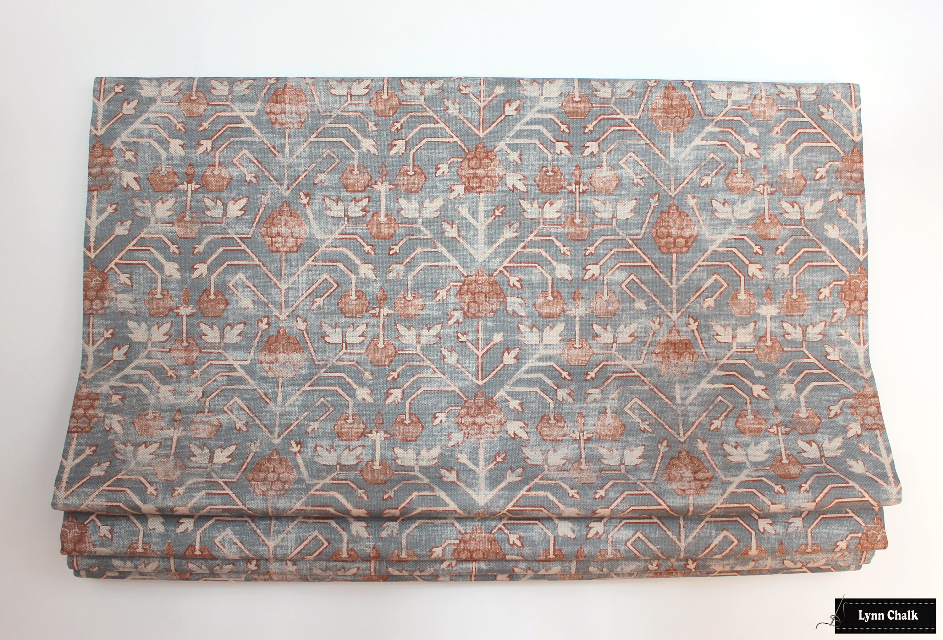 Custom Ikat Roman Shade in Blue Made to Order Etsy