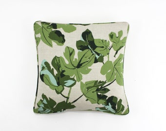 Peter Dunham Fig Leaf Pillow with Self Welting (comes on Linen or Outdoor Fabric)