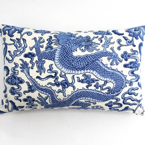 Scalamandre Chi&#39;en Dragon Pillow (Both Sides - comes in several colors) Made to order