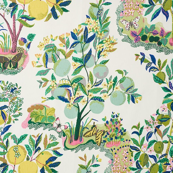 Citrus Garden Custom Knife Edge Pillow Schumacher Pillow Cover Citrus Garden