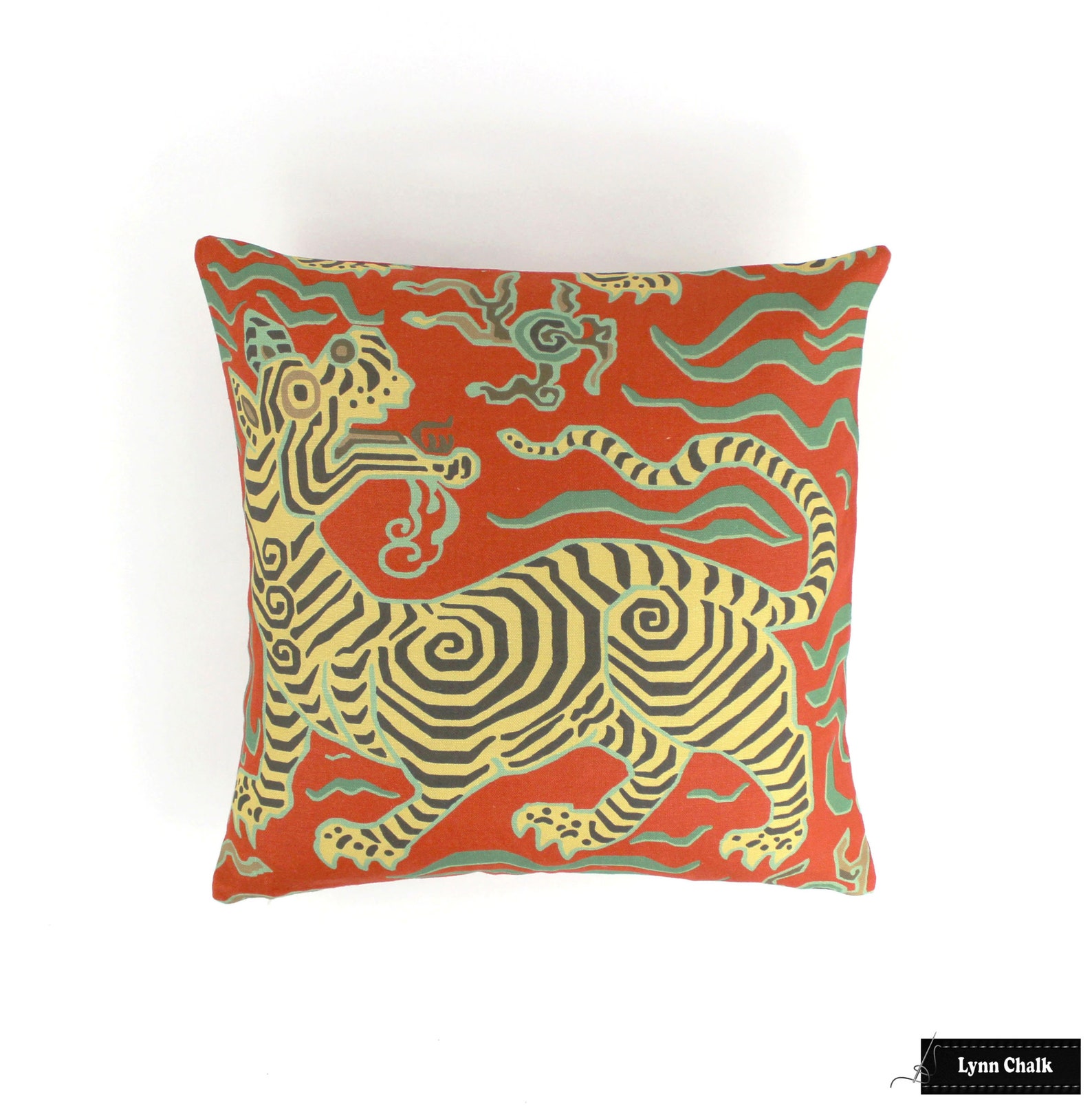 Clarence House Tibet Custom Pillow both Sides shown in Pale Etsy