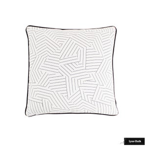 ON SALE - Miles Redd for Schumacher Deconstructed Stripe Custom Pillow in Black (Both Sides 16 X 16) Made To Order