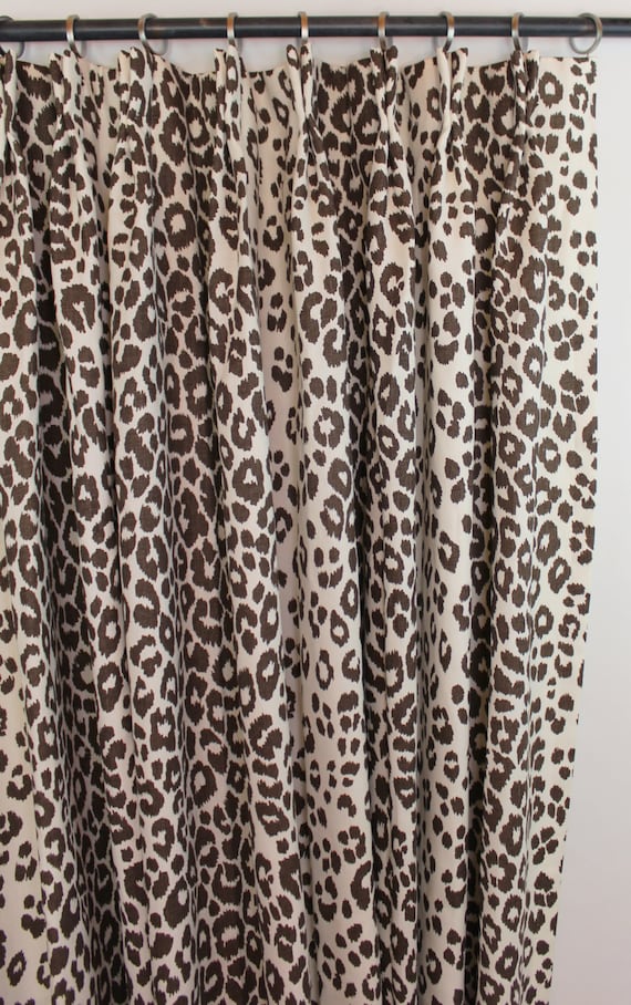 Schumacher Iconic Leopard Custom Drapes (Shown in Brown - comes in other colors)
