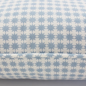 Schumacher Stella Cotton Pillows with Welting in Chambray (comes in other colors)