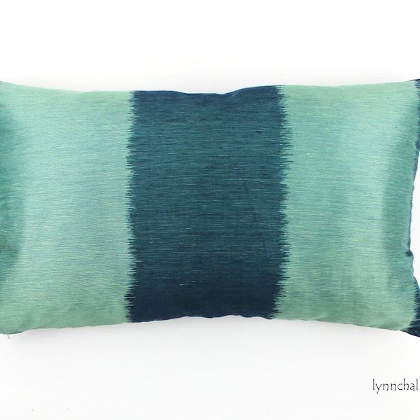 ON SALE Off - Schumacher Celerie Kemble Bagan in Peacock Knife Edge Pillow (Both Sides) Made To Order