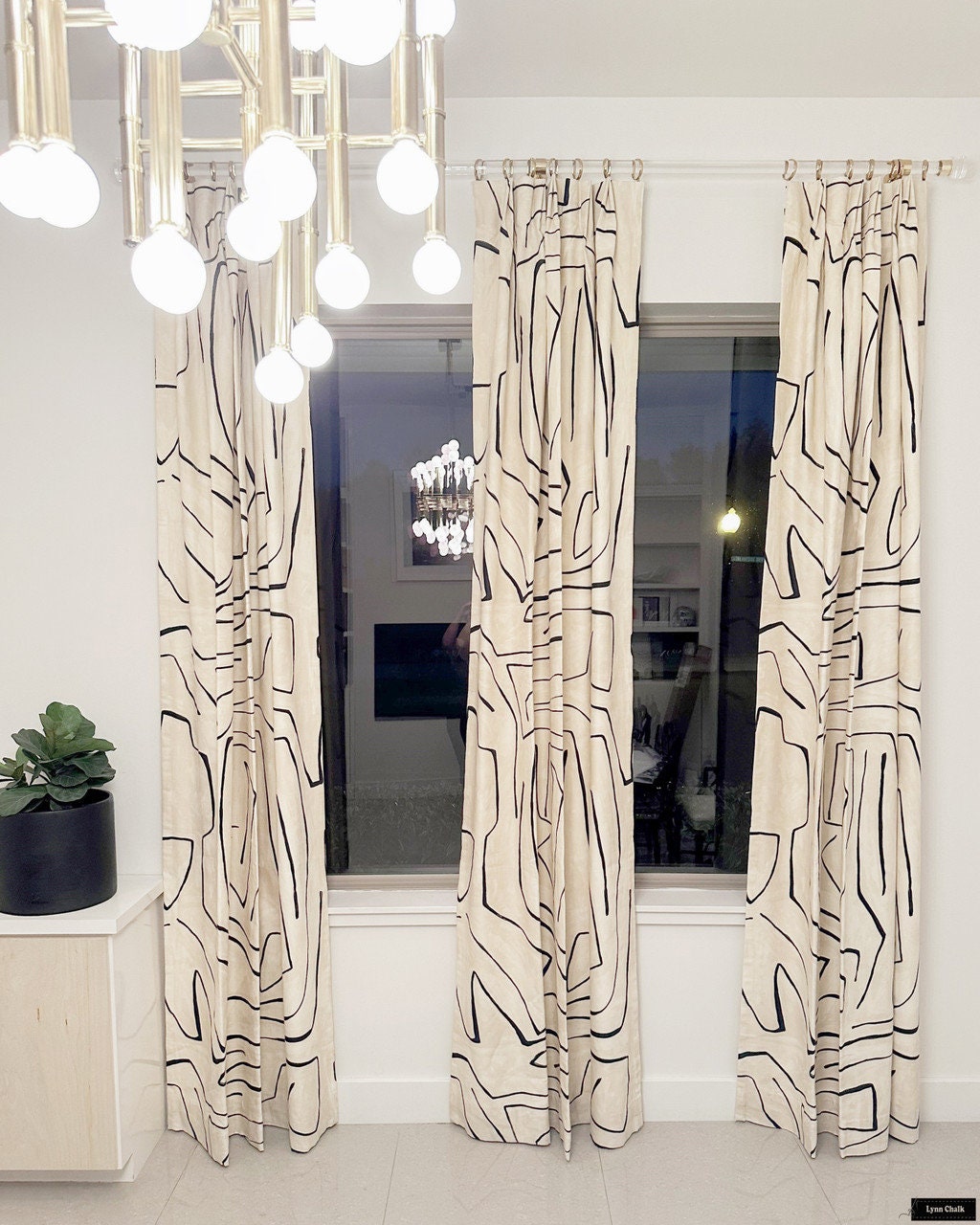 Kelly Wearstler for Lee Jofa Graffito Custom Drapes (shown in