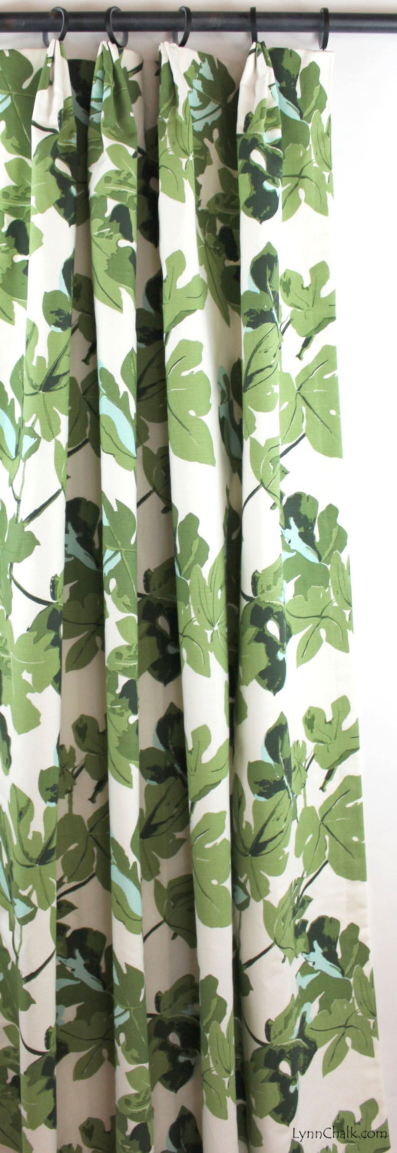 Peter Dunham Fig Leaf Custom Drapes comes printed on Natural | Etsy