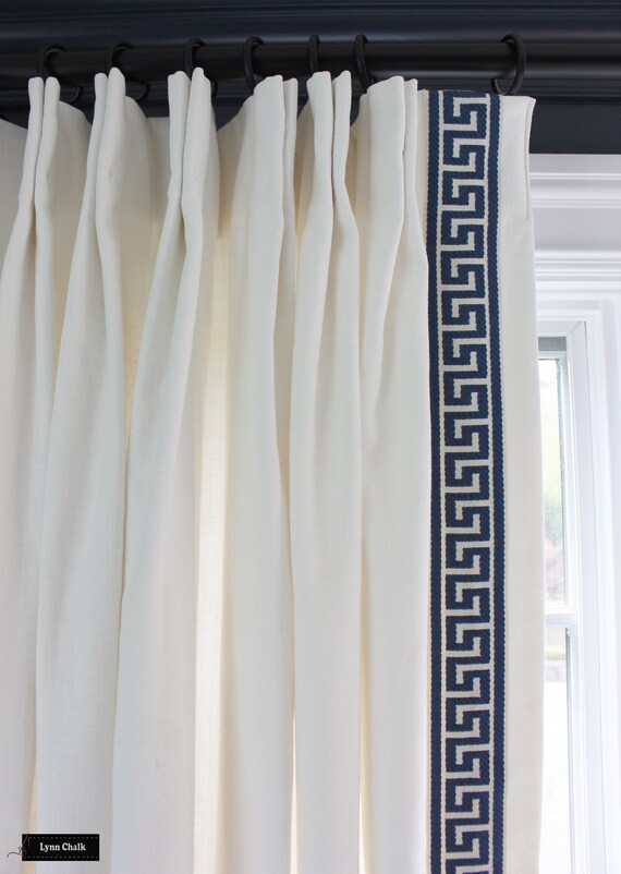 Custom Fan Pleated Drapes In Kravet Linen Comes In 50 Colors Etsy