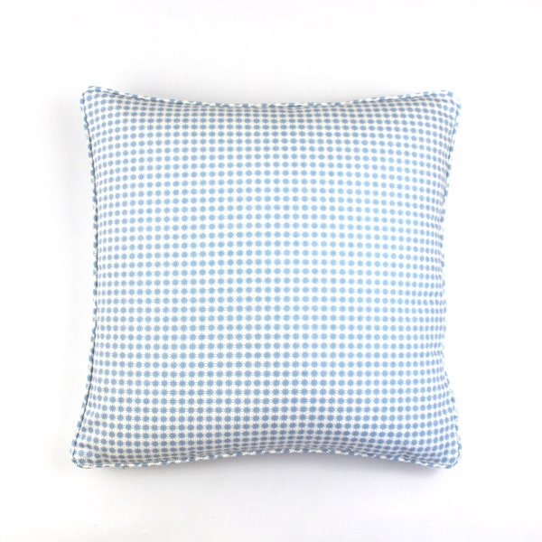 On Sale - Schumacher Stella Chambray 177080 Pillow with or without welting (Both Sides-Made To Order)