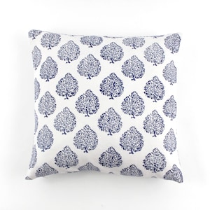 ON SALE - John Robshaw Mali Dark Indigo Pillow (Both Sides-Made To Order) This color has been discontinued