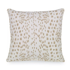 ON SALE - Brunschwig & Fils Les Touches Lumbar Pillow in Sand with or without welting (Both Sides-Made To Order)m