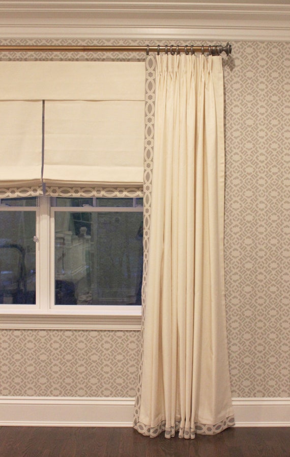 Trend Linen Cotton 01838t Drapes With Samuel Sons 977 56199 Etsy
