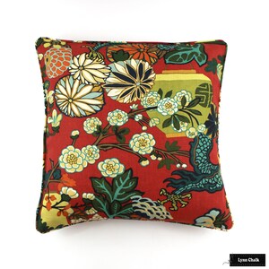 Schumacher Chiang Mai Dragon Custom Pillows With Welting both - Etsy
