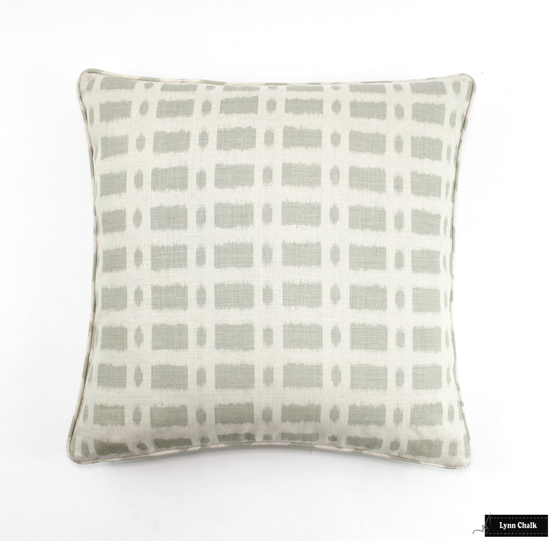 Schumacher Townline Road Knife Edge Pillow shown in Etsy