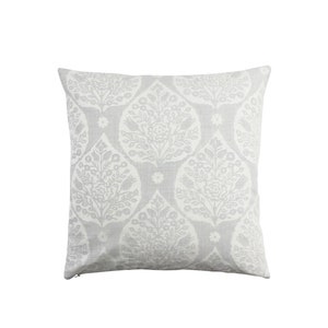 On Sale - Galbraith & Paul Little Lotus Pillow in Light Vapor on Logan White (Both Sides - Made To Order)