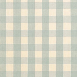 ON SALE - Schumacher Camden Check Custom Pillow with or without Self Welting in Aqua 63037 (Both Sides - Made To Order)