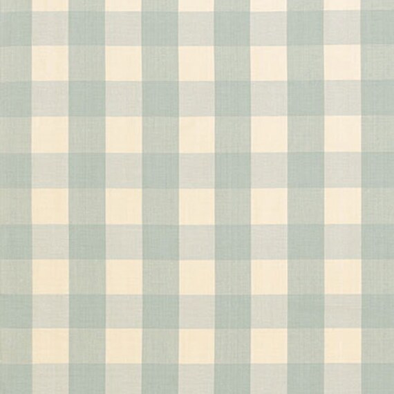 ON SALE - Schumacher Camden Check Custom Pillow with or without Self Welting in Aqua 63037 (Both Sides - Made To Order)m