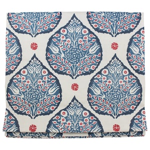 Galbraith & Paul Lotus Custom Roman Shades (shown in Lotus Lapis on Logan Natural Linen - comes in many colors) Made To Order