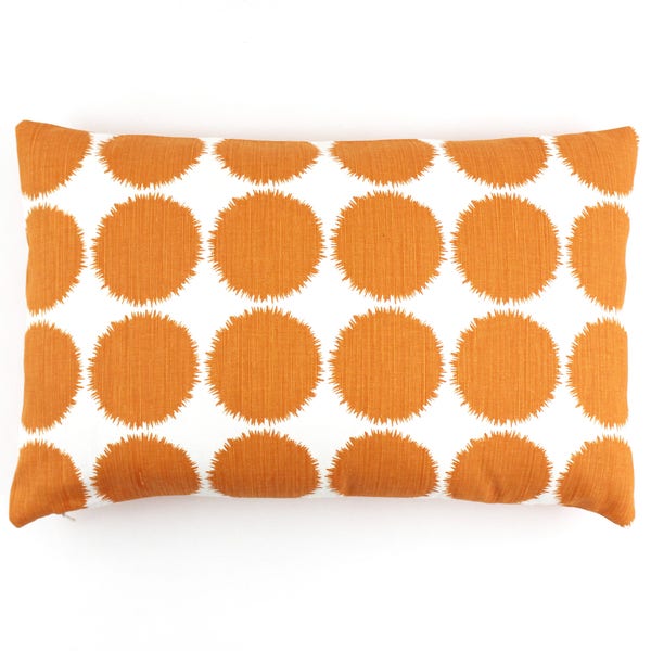 ON SALE 50% Off - Schumacher Fuzz Pillow in Orange (Both Sides-Made To Order)