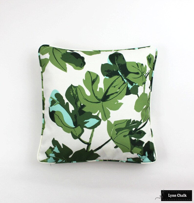 Peter Dunham Fig Leaf Pillow With Self Welting comes on Linen Etsy