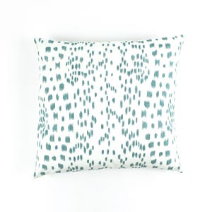 ON SALE  - Brunschwig & Fils Les Touches Aqua Pillow with or without welting - (Both Sides - Made To Order)mr