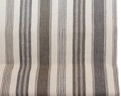 Schumacher Montauban Stripe Roman Shades (shown in Nickel/Greige)