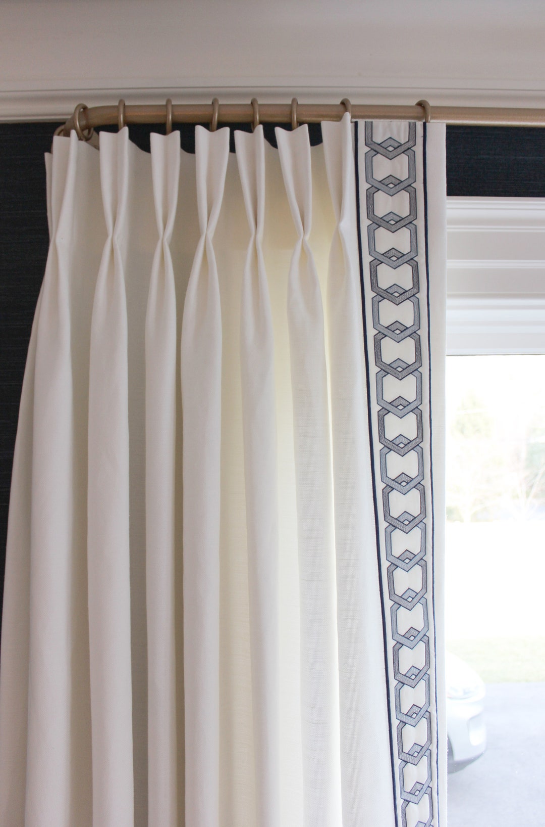 Hamham様　curTホワイト Schumacher Kenmare Linen Custom Drapes in White With Samuel