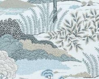 ON SALE  - 12 X 20 Thibaut Daintree Aqua F985043 Pillow With or Without Welting (Both Sides - Made To Order)