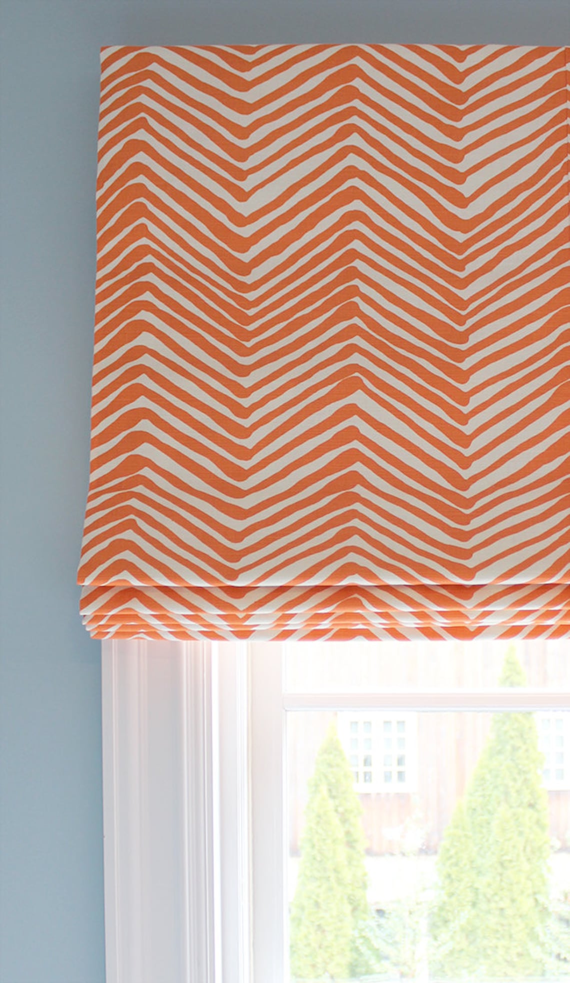 Quadrille Alan Campbell Zig Zag Custom Roman Shade