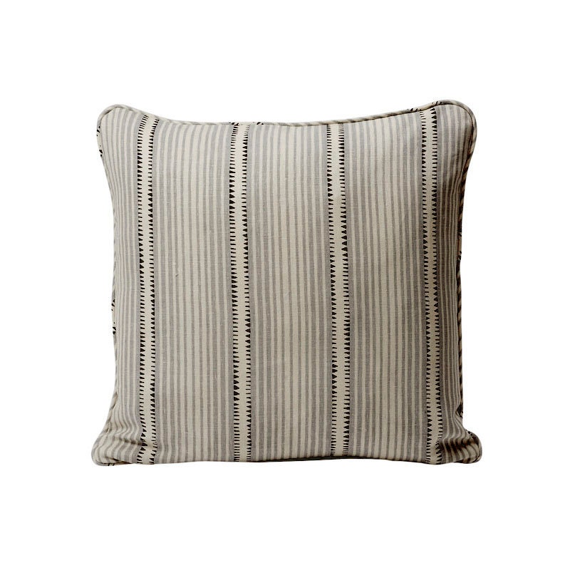 Schumacher Moncorvo Custom Pillows with Self Welting (shown in Monument 176271 - comes in several colors) 2 Pillow Minimum Order