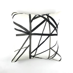 Kelly Wearstler for Lee Jofa Channels Custom Pillow - shown in Ebony/Ivory (Both Sides - Made To Order)