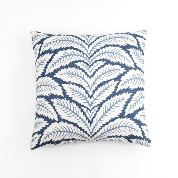 ON SALE - Brunschwig & Fils Talavera Indigo Pillow with or without welting (Both Sides- Made To Order)