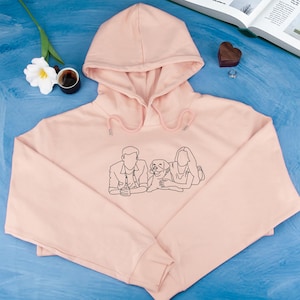 Sweatshirts With Pets,Personalized Pet & Couple Portrait Sweatshirt,Embroidery Of Pets And People Portraits,Pet Family Portrait Souvenirs
