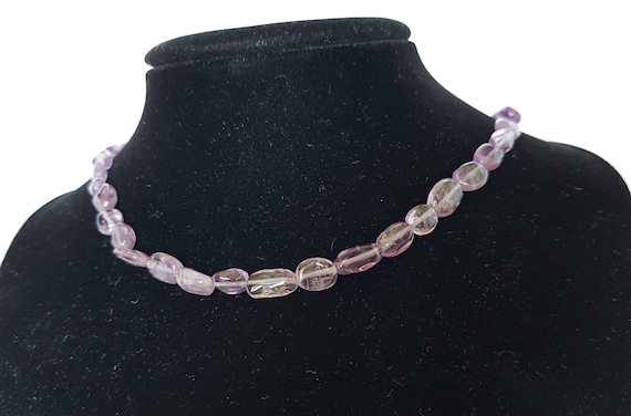 Amethyst Beaded Choker, Amethyst Necklace, Amethys