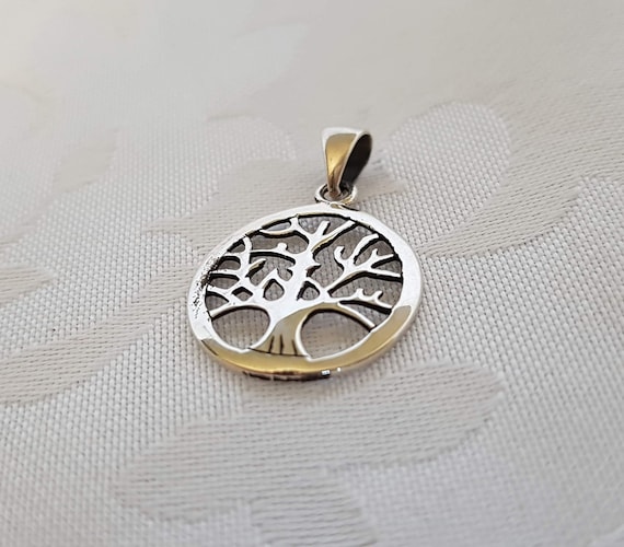 Sterling Tree of Life Pendant, Sterling Silver Tre
