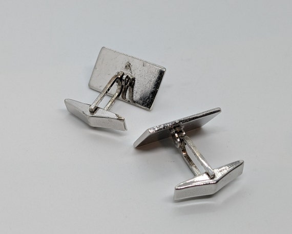 Sterling Silver SMIBO Rectangular Cuff Links 3/4 … - image 3